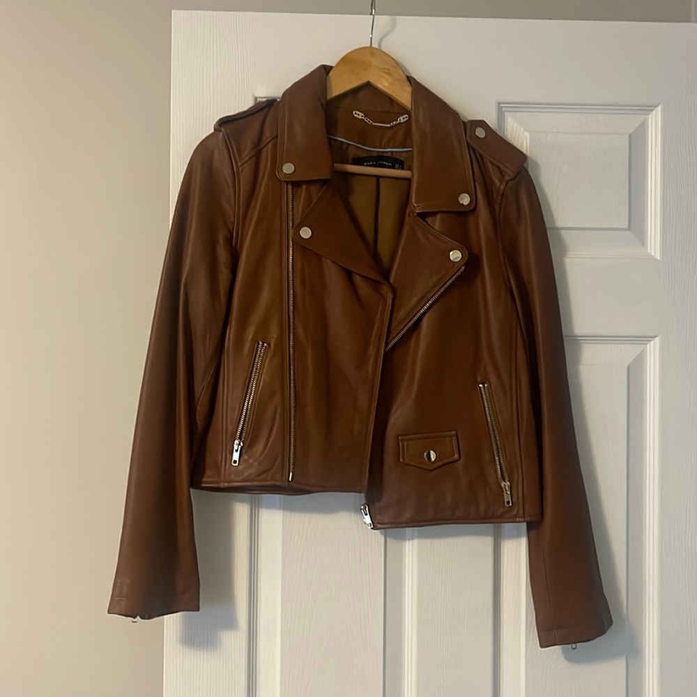 Zara Brown Leather Jacket